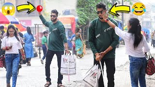 Throwing Water Balloon with Twist Prank  Prakash Peswani Prank [upl. by Gombach880]