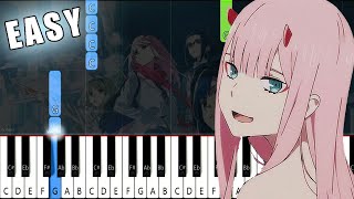 Torikago  DARLING in the FRANXX ED SLOW EASY Piano Tutorial animelovemen [upl. by Connelley]