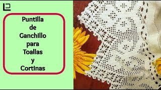 Puntilla de ganchillo para cortinas o toallasdiy [upl. by Hgiel]