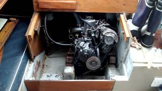 1gm10 yanmar engine Cold start after 3 weeks in JanFeb [upl. by Madella]