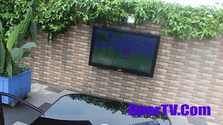 DIY build cheap outdoor TV by weatherproof TV enclosure waterproof cabinet [upl. by Eniale]