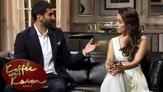 Aditya Roy Kapur CONFESSES love for Shraddha Kapoor on Koffee With Karan 9th March 2014 episode [upl. by Siduhey736]