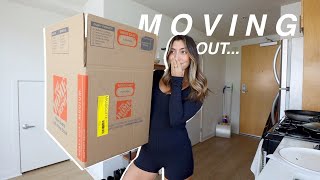 MOVING OUT VLOG 1 starting to pack up the apartment [upl. by Resiak]