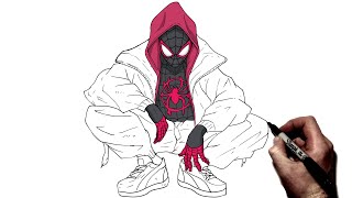 How To Draw Miles Morales  Step By Step  Spiderverse [upl. by Tavish838]