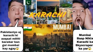 Karachi Drone View Vs Mumbai Drone View Comparison  मुंबई बना पाकिस्तान कराची का बाप [upl. by Zetniuq650]