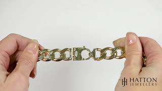 Solid 9ct Yellow Gold Heavy Classic Curb Bracelet  Bi5 [upl. by Onilecram]