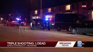 Triple shooting 1 dead in Milwaukee [upl. by Arim551]