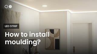 How to install moulding with an LED strip  Ledkia [upl. by Hearsh]