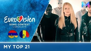 Eurovision 2018  MY TOP 21 so far  amp comments [upl. by Irrehc]