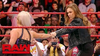 Ronda Rousey makes short work of Dana Brooke Raw Exclusive March 19 2018 [upl. by Wellington]