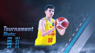 Gjorgji Cvetkovski Highlights Vol 7 FIBA U16B European Championship 2024 [upl. by Jobey]