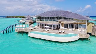 Largest overwater villa in the Maldives  40000 per night full tour [upl. by Carey]