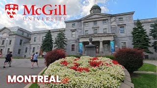 【4K】McGill University amp Downtown neighbourhood Virtual Walk Montreal 🇨🇦 2023 [upl. by Bald]