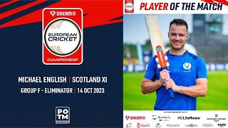 POTM MEnglish  NOR vs SCOXI  Highlights  Dream11 ECC23  14 Oct 2023  ECC23081 [upl. by Rebna]