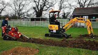 Ditch Witch CX24 trencher VS Mini Digger [upl. by Phares]