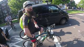 CYCLIST VS CYCLIST ROAD RAGE  quotIf youre scared you shouldnt be on the fking roadquot [upl. by Blanc134]