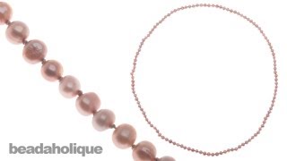 How to Make a Knotted Pearl Necklace without a Clasp [upl. by Einaffyt]