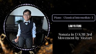 Sonata In D K311 3Rd Movement By Mozart By Lam Yii Fung  The Happy Music Festival 2024 [upl. by Darcey]