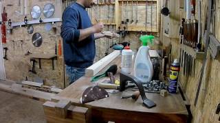 Fabrication dune table haute et ses tabourets partie 2Build table and stools part 2 [upl. by Esoj]