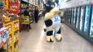 La vaca Alpura bailando en el super [upl. by Toney880]