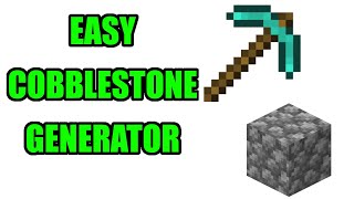 How to Make Cobblestone Generator Minecraft [upl. by Rodrigo]