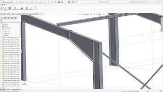 Structural Steel Design with SOLIDWORKS  SolidSteel parametric 3D CAD Steelwork Teaser 3 [upl. by Violette185]