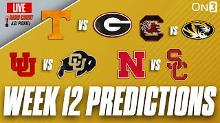 CFB Week 12 Predictions  Tennessee vs UGA  Colorado vs Utah  Nebraska vs SC  Julian Lewis Latest [upl. by Koss]