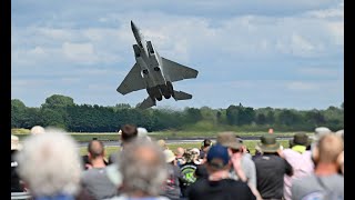 Unbelievable F15QA Advanced Eagle Stuns Crowd at RIAT with Stunning Display [upl. by Nadnerb413]