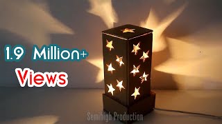 How To Make A Starry Cardboard Lampshade  DIY Home Tutorial [upl. by Ailido]