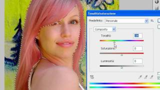 Tutorial Photoshop CS4  Come cambiare il colore dei capelli [upl. by Erdreid729]