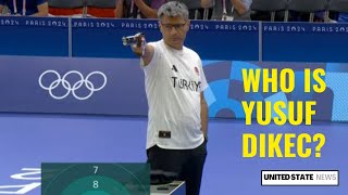 Who is Yusuf Dikec 51yearold shooter wins silver at Paris Olympics foxsports parisolympics2024 [upl. by Ettenim]