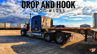 DROP AND HOOK  My Trucking Life 🇨🇦 🇺🇸  Vlog 3095 [upl. by Viehmann]