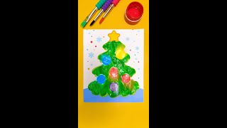 Lets Color a Christmas Tree 🎄 Finger Painting [upl. by Brita]