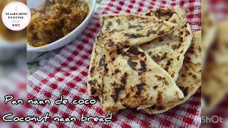 Coconut naan bread pan naan de coco 🥥 NOoven sin horno [upl. by Brower515]