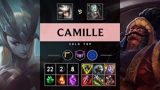 Camille Top vs Tryndamere Triple Kill Legendary  EUW Master Patch 1418 [upl. by Brigid]