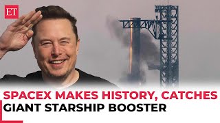 SpaceX makes history catches giant Starship booster big boost for Elon Musks Mars mission [upl. by Virge]