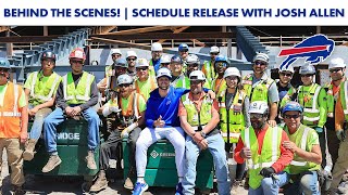 Josh Allen Directing The 2024 Buffalo Bills Schedule Release  BehindTheScenes [upl. by Ayk]