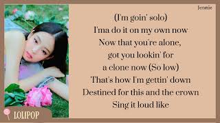 JENNIE  SOLO easy lyrics [upl. by Yle]