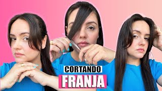 COMO CORTAR A FRANJA SOZINHA EM CASA [upl. by Malinde]