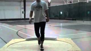 Stand throw Double hop drill Dynamic glide [upl. by Alleacim371]