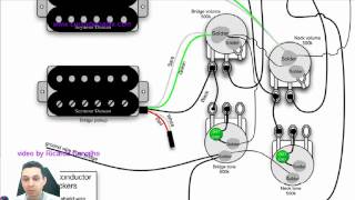 Ligação de captador para guitarra H2V2T23swt [upl. by Birkle]