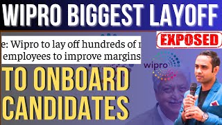 🔴WIPRO Biggest Layoff 2024  Wipro to Onboard Candidates  Wipro Layoff [upl. by Melentha]