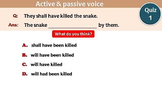 Active Voice vs Passive Voice Quiz  English Grammar Test by Quality Education  Active vs Passive [upl. by Leotie]