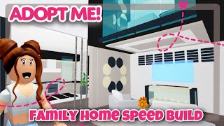 Adopt Me Modern Family House SPEED BUILD  Living area kitchen and dining  Roblox build tutorial🌿 [upl. by Atteuqehs900]