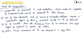 Comparators Introduction Classification  Design of Gauge  Metrology and Quality Engineering [upl. by Wettam]