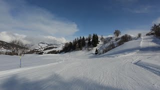 Spitzbühl red 1 amp blue 3  Alpe di SiusiSeiser Alm Dolomiti Italy February 2024 4K video [upl. by Belva760]