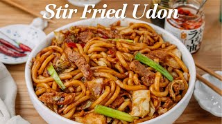 30 minute Spicy Stir Fry Udon Noodles  Udon Noodle Recipe  Stir Fried Udon recipe  정말 맛있음 볶음우동 [upl. by Joli]