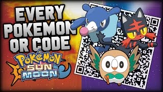 Pokémon Sun and Moon COMPLETE Pokédex  All QR Codes [upl. by Alul]