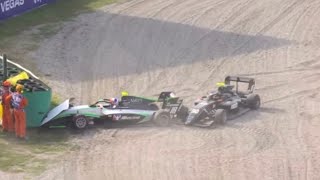 F3 2024 Italian GP Race 1  Esterson amp Wisnicki Crash [upl. by Pazit]