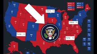 2024 ELECTION MAP BASED ON THE LATEST BATTLEGROUND STATE POLL July 26th [upl. by Gatias]